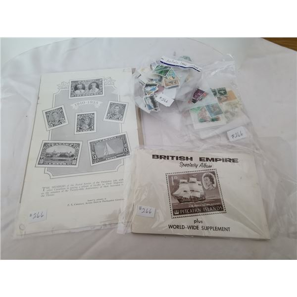 British Empire Specialty Album, assorted stamps from the colonies