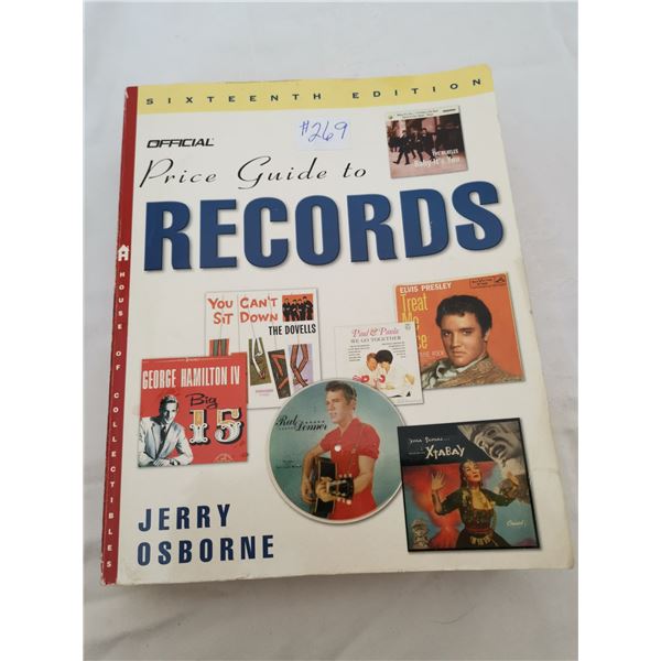 Resource book, “Official Price Guide to Records”