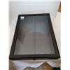 Image 1 : Display case, black with glass, one shelf 12”x18”