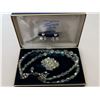 Image 1 : “Favorite Lady” Austrian crystal necklace, broach, clip earring set in box