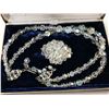 Image 4 : “Favorite Lady” Austrian crystal necklace, broach, clip earring set in box