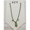 Image 1 : Green rhinestone necklace