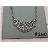 Image 2 : Clear rhinestone scalloped   necklace