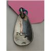 Image 3 : Navaho sterling and turquoise pendant signed “PChee”