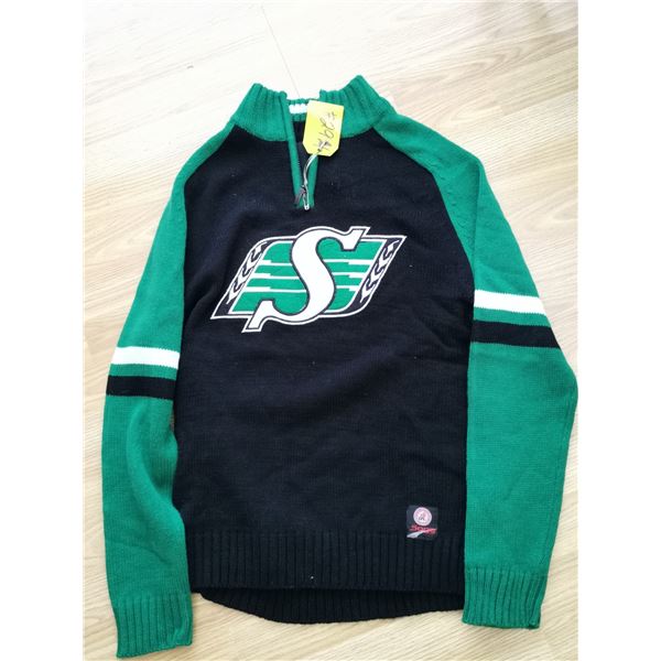 Vintage Saskatchewan Rough Rider sweater, tags attached