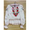 Image 1 : Hungarian embroidered and smocked blouse, hand worked, small