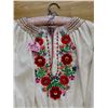 Image 2 : Hungarian embroidered and smocked blouse, hand worked, small