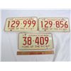 Image 1 : Lot of 3 Saskatchewan License Plates 1973