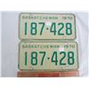 Image 1 : Pair of Saskatchewan License Plates 1970