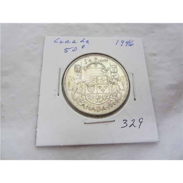 Canadian Silver 1946 Fifty Cent Piece