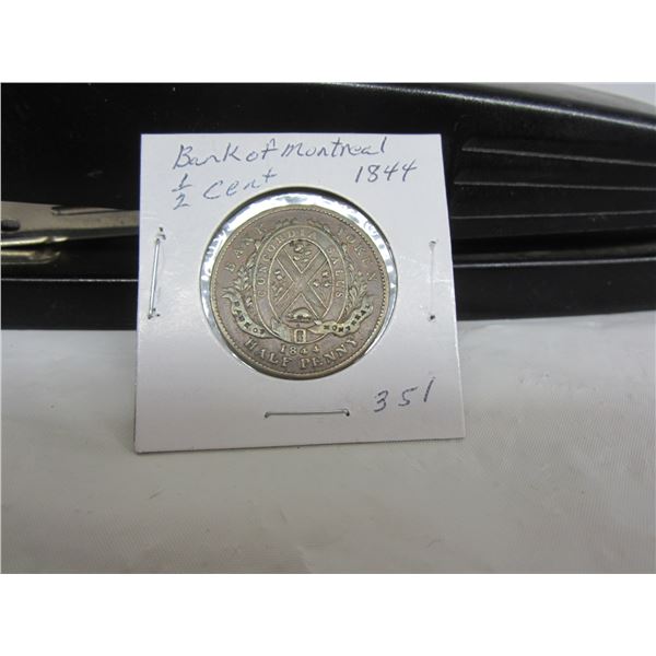 Bank of Montreal 1844 Half Cent