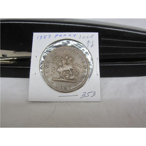 Bank of Upper Canada 1857 Penny