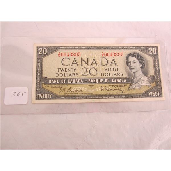 Twenty Dollar Bill 1954