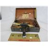 Image 1 : 1910 circa Bausch and Lomb Plane Table Alidade Level and Case Very Decent