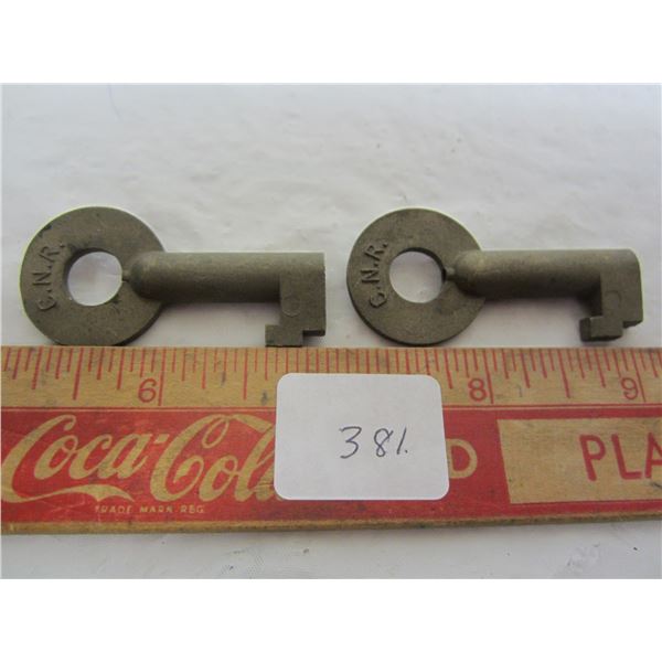 2 CNR Railway Switch Keys