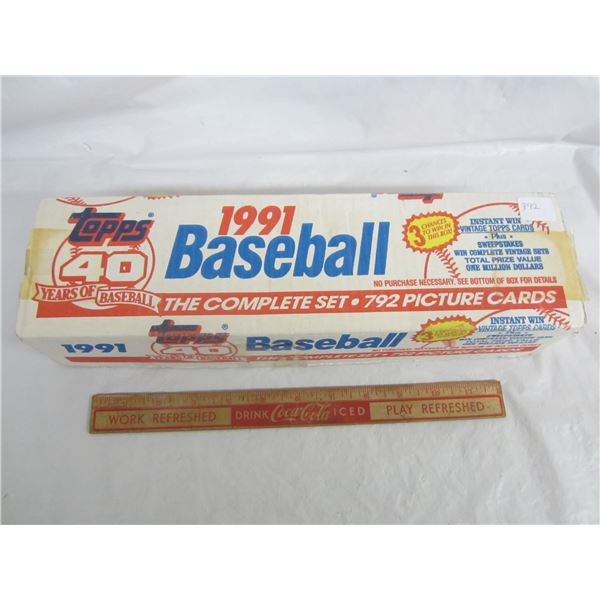1991 Factory Topps Baseball Set of Cards
