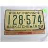 Image 1 : 1953 Saskatchewan License Plate