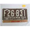 Image 1 : 1949 Saskatchewan License Plate
