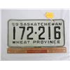 Image 1 : 1959 Saskatchewan License Plate