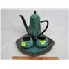 Image 1 : Blue Mountain Tea Pot ,Creamer, Sugar and Tray no damage