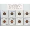 Image 1 : Lot of 8 Lustrous Small Cents: 1942, 1948 A to Denticle, 1955, 1961, 1964, 1965 Type III, 1985 Blunt