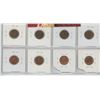 Image 2 : Lot of 8 Lustrous Small Cents: 1942, 1948 A to Denticle, 1955, 1961, 1964, 1965 Type III, 1985 Blunt