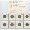 Lot of 8 Canadian Nickel 5 Cents Errors & Varieties: 1944 Die Crack Bust to Rim, 1946 6/6, 1949 Last