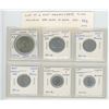 593  Lot of 6 East German (DDR) coins including uncirculated 1976A 10 mark celebrating the East German mi