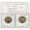 Image 1 : Lot of 2 2020 United Nations Loonies. Includes red & blue Colourized as well as regular. Both BU fro