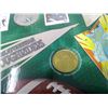 Image 3 : 2012 Saskatchewan Roughriders 25 cents coin and stamp set. Only 15,700 sold. Coin depicts Grey Cup w