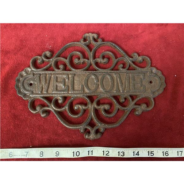 Iron Welcome Sign