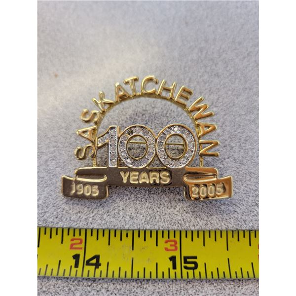 Saskatchewan 100th anniversary pin 1905-2005