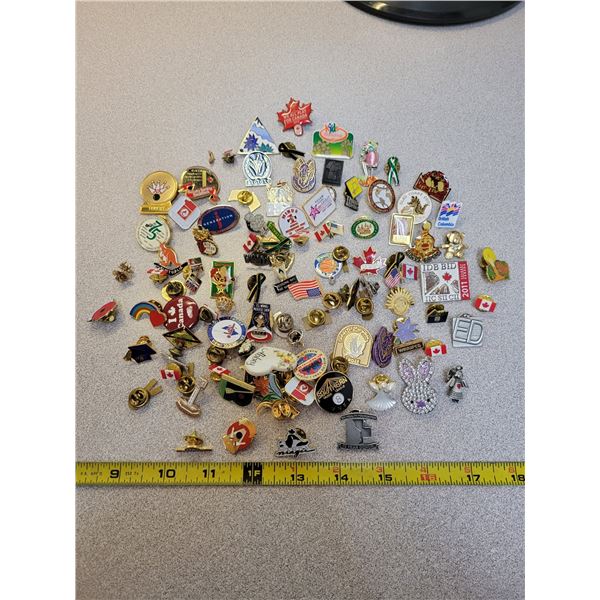 lot of over 100 pins - all shapes, sizes & descriptions
