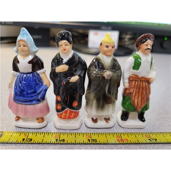 Silver leaf tea ornaments #1, #5, #9, #20 People of the World