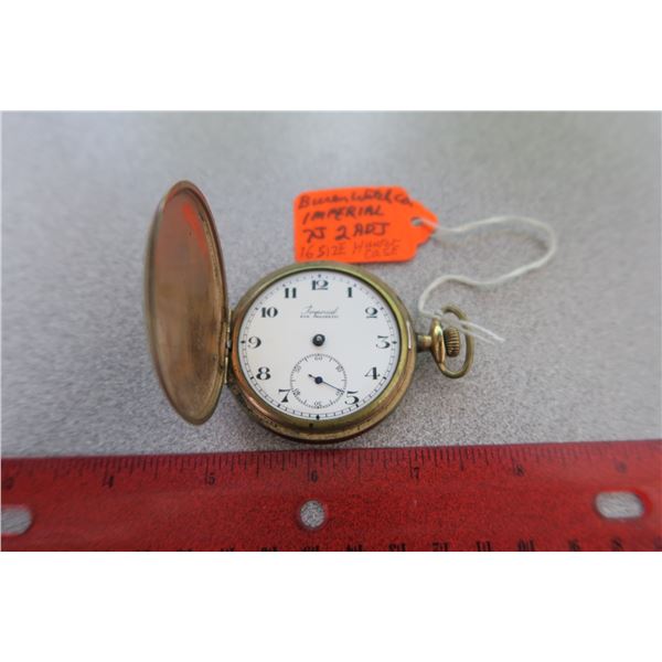 Buren watch co. Hunter case size 16 pocket watch