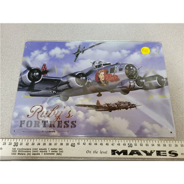 Repro tin sign 12 X 8"