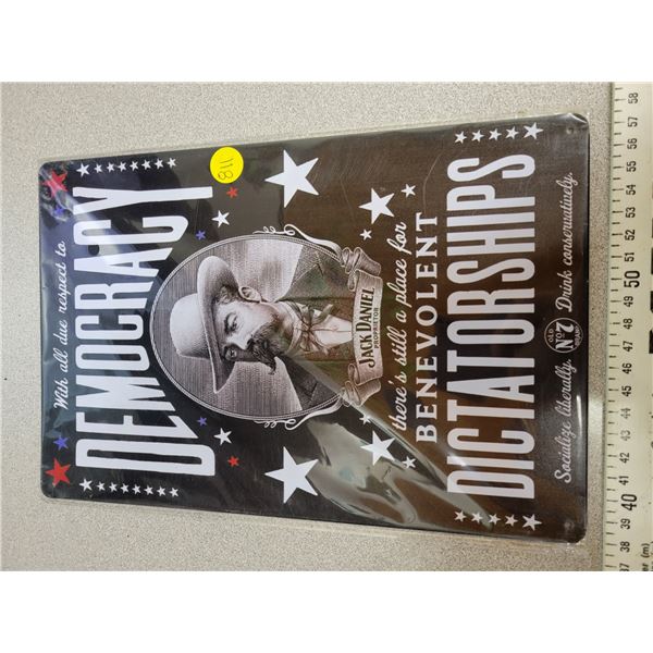 Repro tin sign 12 X 8"