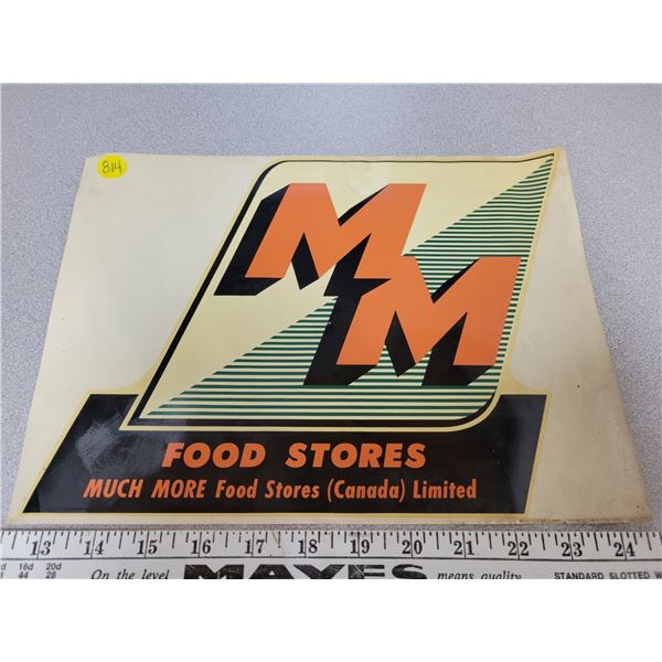 MM food store decal 9" X 12"