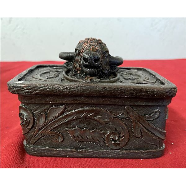 Buffalo Trinket Box (1 Side Fixed With Glue)