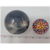 Image 2 : Milkweed expelling seeds Canadian made paperweight & millefori