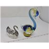 Image 2 : 2 swans - 1 Murano Italy & 1 Birks