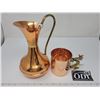 Image 1 : 2 solid copper pieces (Mug & pitcher)
