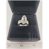 Image 1 : White topaz ring - Marquis cut, approx. 2 karat - .925 silver mount - 7.5 size