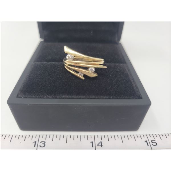 3 diamond ring - 10K gold, size 6 purchased at People's jewellers