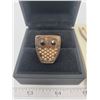 Image 3 : Brass & copper owl necklace, ring - size 6.5