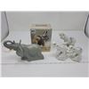 Image 1 : Avon majestic elephant (full) & 3 elephant figurines