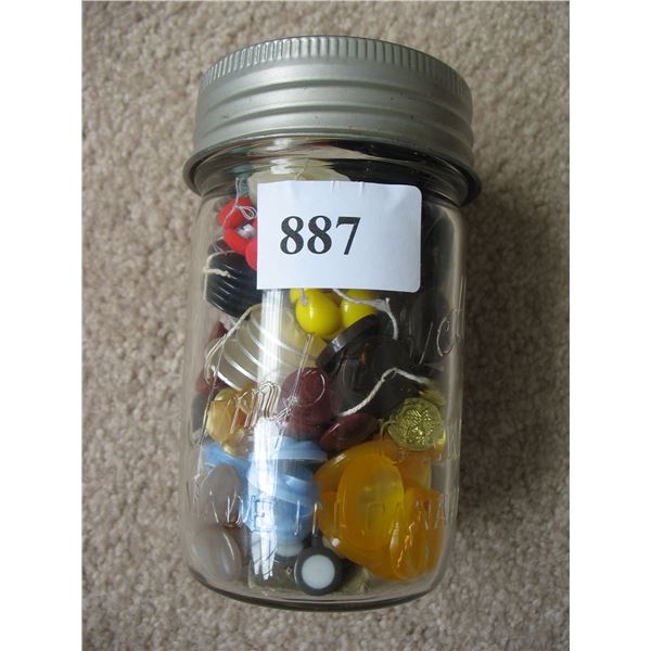 JAR of BUTTONS - Sorted - 40 Batches with 6 or more matching buttons in each batch