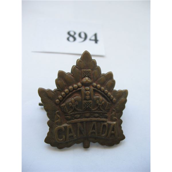 WORLD WAR I - GENERAL SERVICE CAP BADGE