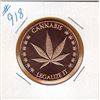 Image 1 : 1 OUNCE COPPER  .999 FINE - CANNABIS - LEAGALIZE IT