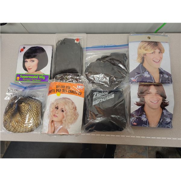 Huge lot of wigs & hair pieces